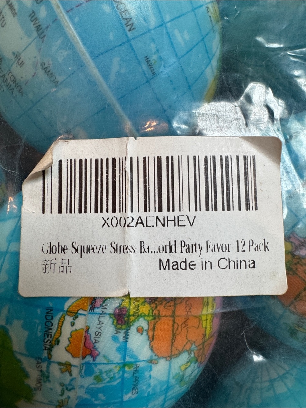 Set of Mini World Globe Stress Balls - Blue 24 balls - Picture 2 of 5